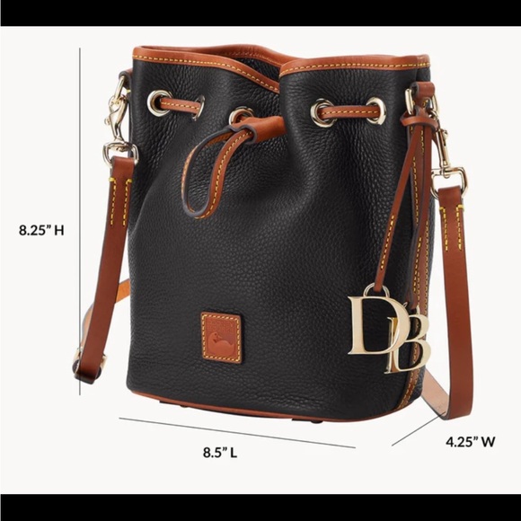 Dooney & Bourke Blue Pebble Grain Leather Drawstring Tote w/ Dust Bag - NWT - Picture 9 of 9